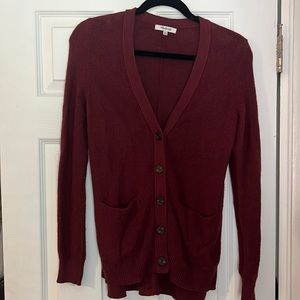 Maroon Madewell cardigan button up sweater